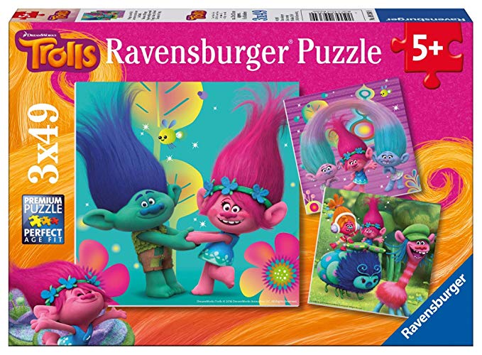 Ravensburger Trolls - Poppys Colourful World Jigsaw Puzzle (3x49 Piece)