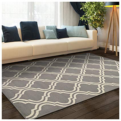 Superior Double Trellis Collection Area Rug, Attractive Rug with Jute Backing, Durable and Beautiful Woven Structure, Contemporary Geometric Trellis Rug - 8' x 10'