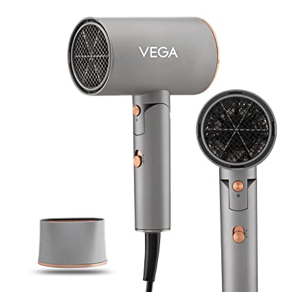 VEGA Ionic 1400W Foldable Hair Dryer for Men & Women with Ionic Technology & Cool Shot Button, (VHDH-28)
