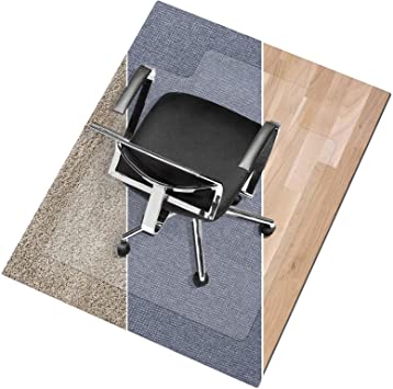 Office Marshal Polycarbonate Chair Mat with Lip for Hard Floors, 36" x 48" - Multiple Sizes - Clear Hard Floor Protection Mat