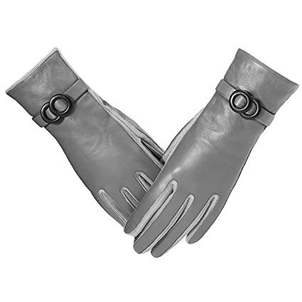 Women winter leather gloves,soft warm touchscreen driving gloves PAGE ONE