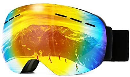 modesoda Ski Goggles for Women Men Over Glasses Ski Snowboard Goggles Anti Fog UV Protection