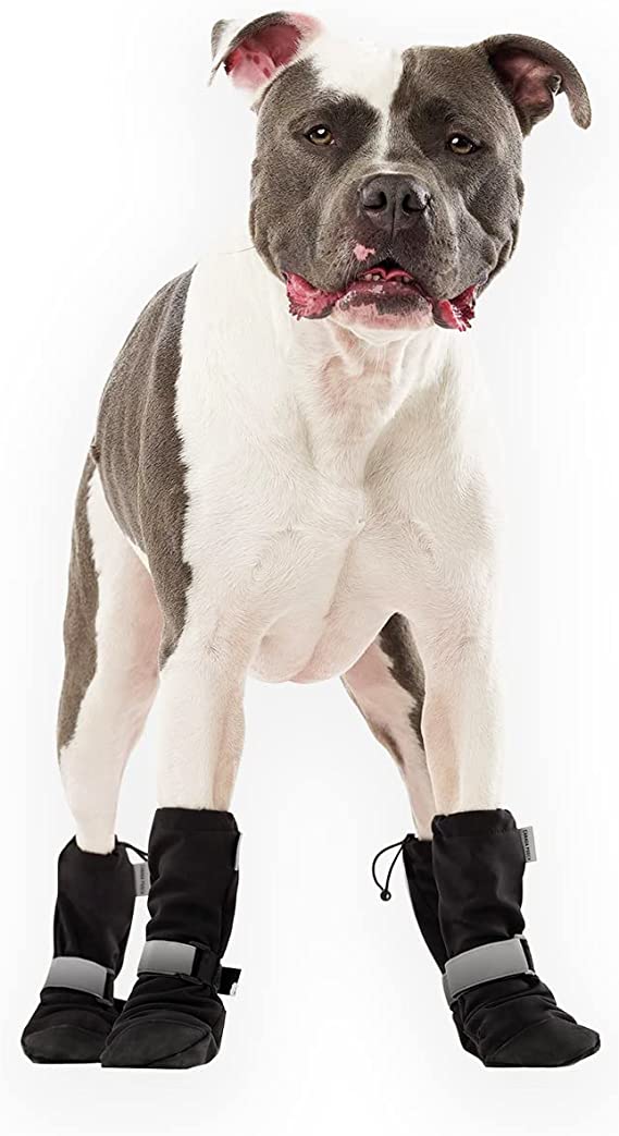 Canada Pooch Dog Winter Boots - Paw Protection, Anti-Slip Dog Shoes with Reflective Velcro Strap, Easy On for Small Medium Large Dog Booties - Size 5