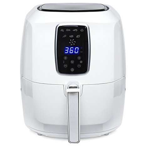 Best Choice Products 5.5-Quart Large Digital Air Fryer w/ LCD Screen, 7 Preset Settings, and Non-Stick Coating - White