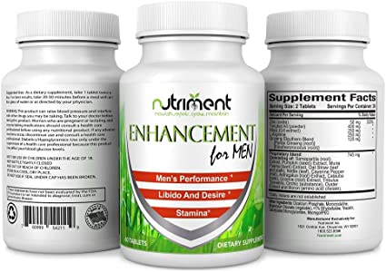 Enhancement for Men- Male Enhancing Pills- Enlargement Booster for Men- Increase Size Drive Stamina and Endurance- All Natural & Fast Acting Supplement- 60 Tablets