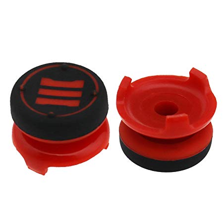 2pcs Division Thumb Grips Analog Sticks Extender Compatible with PS4 360 Controller Red