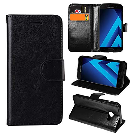 Samsung Galaxy A5 2017 [Card Holder] Magnetic Luxury PU Wallet Cover - Id Holder Flip Leather Case for Samsung Galaxy A5 2017
