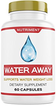 Water Away Herbal Natural Diuretic Weight Loss Blend with Juniper Berry, Green Tea, Paprika 60 Capsules