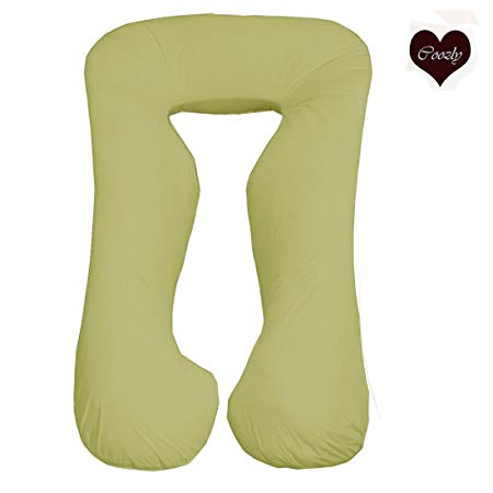 COOZLY Body Contour U Shaped Beige1 Basic Pregnancy Pillows with Cotton Zippered