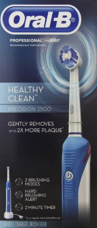 Oral-B Professional Healthy Clean Precision 2500 Rechargeable Electric Toothbrush 1 Count