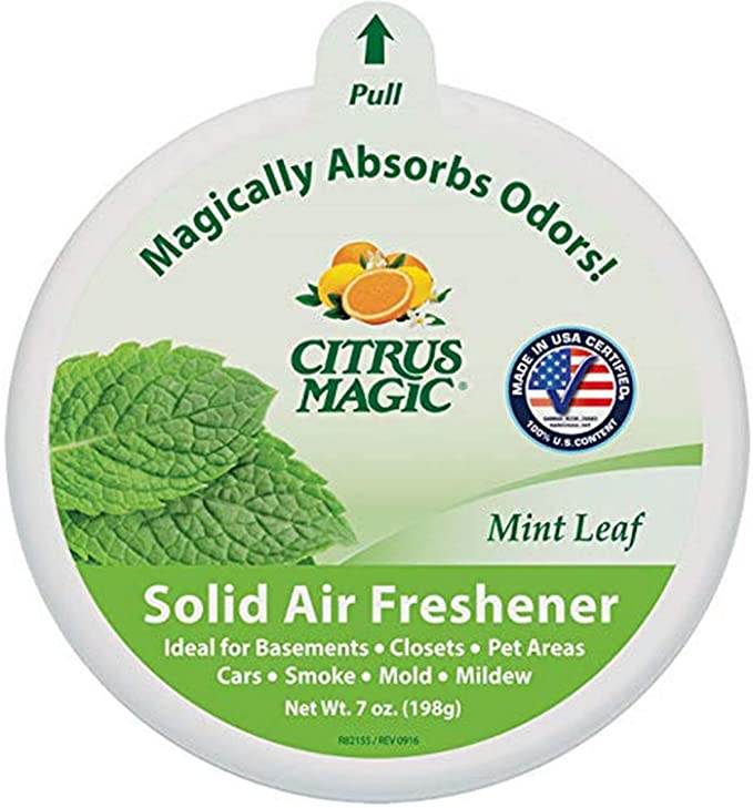 Citrus Magic Solid Odor Absorber,Mint Leaf, 7-oz. (Pack of 3)