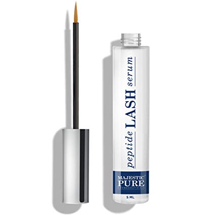 Majestic Pure Eyelash Serum - Revolutionary Peptide-based Eyelash Growth Serum for Long and Thicker Lashes and Eyebrows - Moisturizes and Conditions Eyelashes - 5 ml