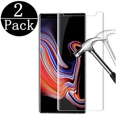 (2 - Pack) Samsung Galaxy Note 9 Tempered Glass Screen Protector,[HD Clear,Anti-Bubble,9H Hardness,Anti-Scratch,Anti-Fingerprint] Tempered Glass Screen Protector Compatible Galaxy Note 9