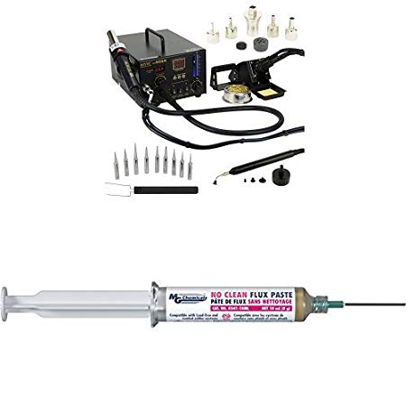 Aoyue Digital Hot Air Rework Station and MG Chemicals No Clean Flux Paste, 10 ml Syringe