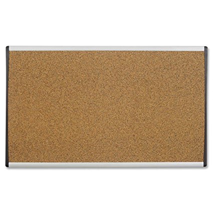 Quartet Cubicle Arc Frame Color Cork Bulletin Board, 30 x 18 Inches, Aluminum Frame (ARCB3018)