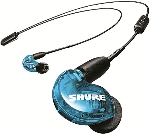 Shure SE215 Wireless Earphones with Bluetooth 5.0, Sound Isolating, Special Edition Blue