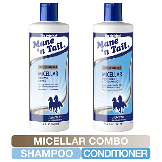 Mane 'n Tail Micellar Sulfate Free Shampoo and Conditioner Biotin Infused 11.2 Ounce Each