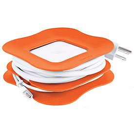 Quirky PowerCurl - 85w Clip-On Cord Wrap for Apple and Magsafe Power Adapter Orange