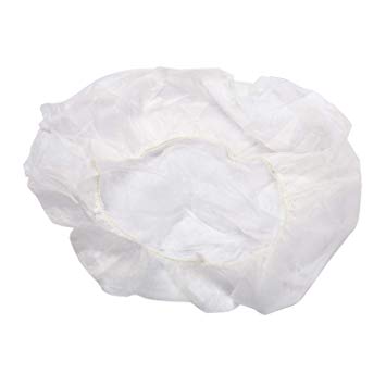 Royal 21" White O.R. Cap, Disposable and Latex-Free, Package of 100