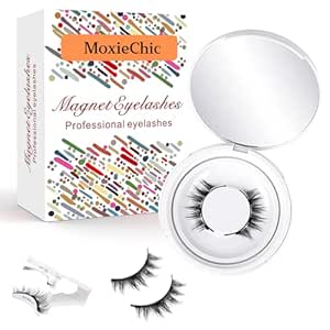 Moxie Chic Magnetic Lashes - Glue-Free, Reusable Magnetic Eyelashes for Simple, Fast, and Safe Application (Simple 1 Pair)