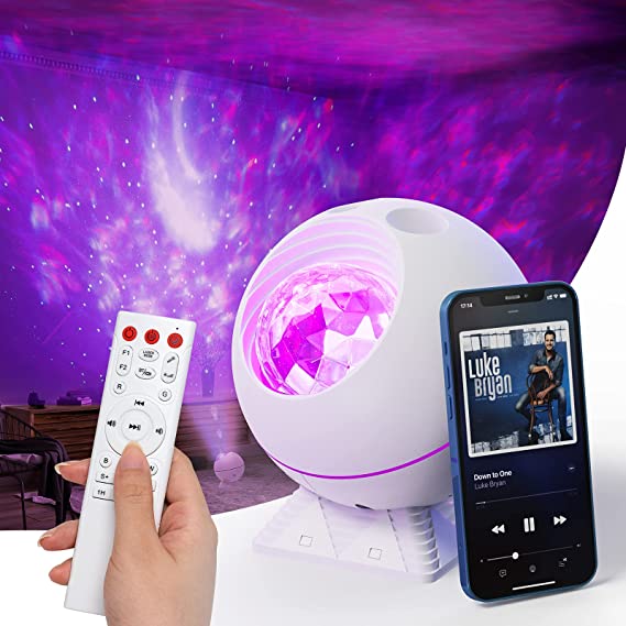 Star Projector,3 in 1 LED Nebula Galaxy Projector with Remote Control/Music Speaker/Sound Activate/Timer, Night Light Projector with 40 Colors,Skylight Projector for Bedroom Party Date Kids Adults