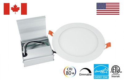 CLICK - Dimmable Retrofit Slim LED Recessed Panel Pot Puck Down Light (3 Inch/4 Inch/6 Inch) - (3000K/4000K/5000K) - (450/700/1125 Lumens) - (6W/9W/15W) - (cETLus Listed/Energy Star Certified/In Accordance With UL & CSA Standards) - (3 Year Warranty) Junction Box Included - (3 Inch, 5000K)