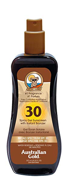 Australian Gold SPF 30 Spray Gel with Instant Bronzer 237ml