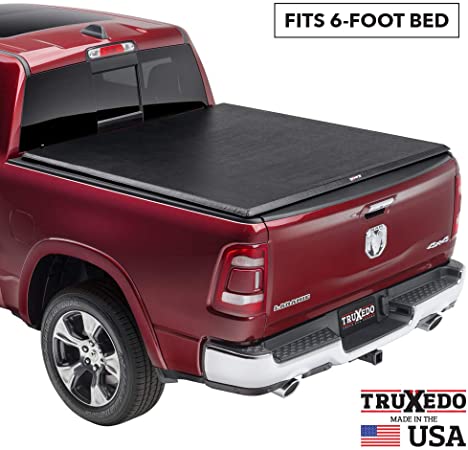 TruXedo TruXport Soft Roll Up Truck Bed Tonneau Cover | 245101 | fits 04-06, 01-06 Toyota Tundra Double Cab (w/ Bed Caps) 6' bed