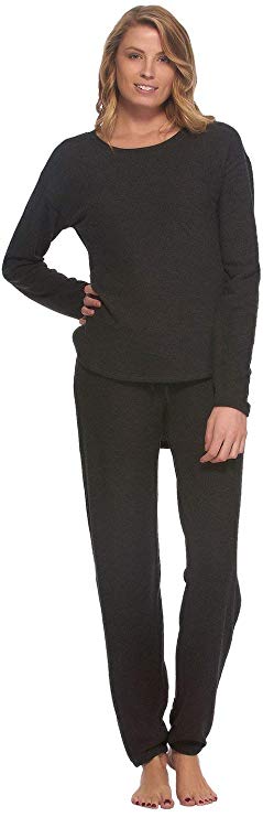 Felina | Comfyz Coco Women's 2-Piece Lounge Set | Brushed Jersey LS Top & Jogger