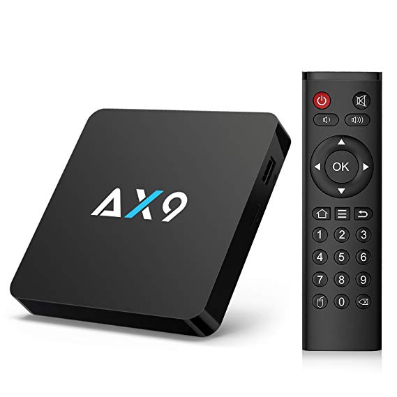 TICTID [1G DDR3/8G EMMC] AX9 Android 7.1 4K TV Box with H.265 HDMI 2.0 Video Decoder 4k.2k Output 2.4G WiFi Smart TV Box