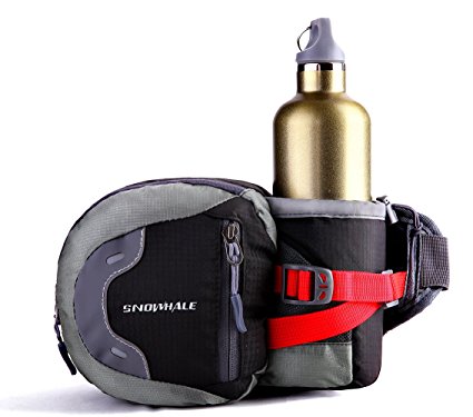 SNOWHALE S0513 Multifunctional Water Resistant Waist Pack with Water Bottle Holder (The Bottle Is Not Included) for Running Hiking Cycling Camping Travel