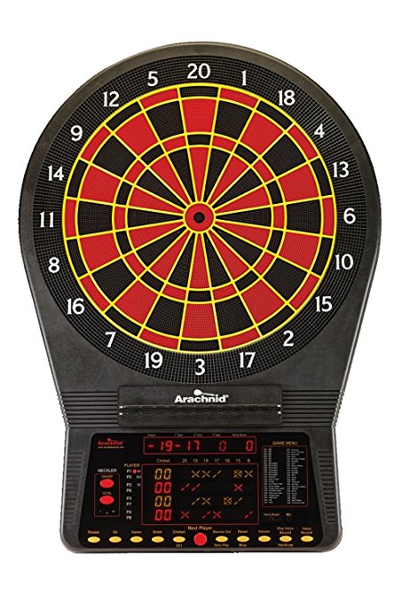 Arachnid Cricket Pro 900 Talking Electronic Dartboard with Soft Tip Darts, AC Adapter, and Operating Manual