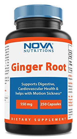 Nova Nutritions Ginger Root 550 mg 250 Capsules