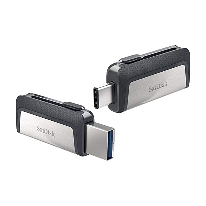 SanDisk 2-in-1 Ultra Dual 256GB Pendrive with Type-C and Type-A Connectors USB 3.1-inch, High-Speed Performance 150 MB/s for Mobile, Tablets and Computers (Black, Silver)