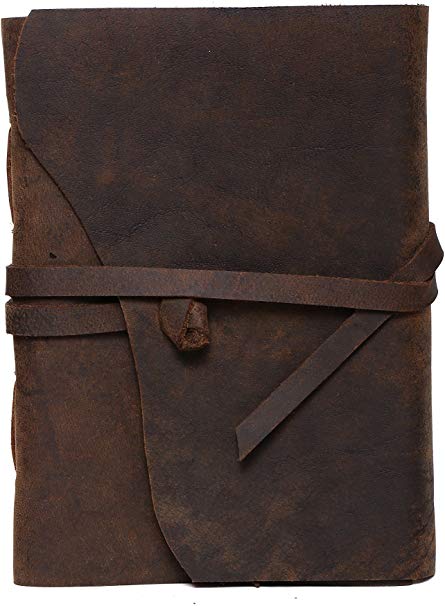 Rustic Vintage Leather Journal Travel Diary, Handmade Vintage Bound Notebook For Men & Women, Antique finish, genuine Buffalo Leather- Quality Unlined Cream Paper Perfect for Notes, Art Sketchbook