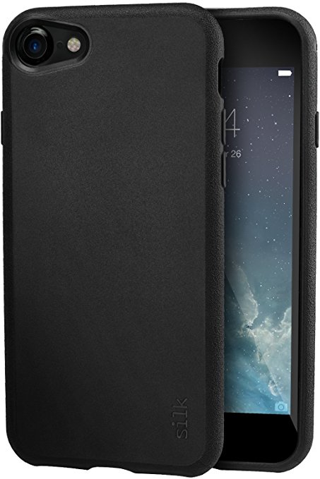 Silk iPhone 7/8 Grip Case - BASE GRIP Lightweight Protective Slim Cover - "Kung Fu Grip" - Black Onyx