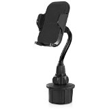 Macally MCUPXL Adjustable Extra Long Neck CarTruck Cup Holder Mount for iPhone iPod Smartphones MP3 and GPS - Black
