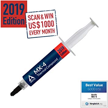 ARCTIC MX-4 Edition 2019 - Thermal Compound Paste - Carbon Based High Performance - Heatsink Paste - Thermal Compound CPU for All Coolers, Thermal Interface Material - High Durability - 8 Grams