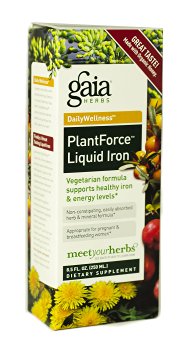Gaia Herbs Plantforce Liquid Iron Supplement, 8.5 Ounce