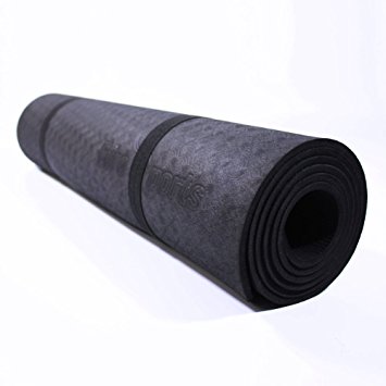 EuroSports Pro Eco-Friendly Yoga Mat - 72" Extra Long 1/4"(6mm)Extra Thick, Non-Toxic No Smell SGS certified, Non-Slip Pattern Design with carrying strap Long Life Guaranteed