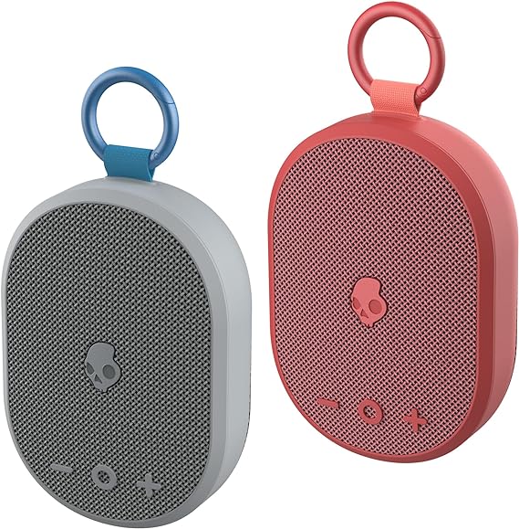 Skullcandy Kilo Wireless Bluetooth Speaker Bundle - (2) IPX7 Waterproof Mini Bluetooth Speakers with 24 Hour Battery, Downward Firing Passive Radiators, and True Wireless Pairing