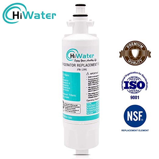 HiWater NSF 42 Certified LT700P Refrigerator Water Filter Compatible for LG LT700P ADQ36006101, ADQ36006102 KENMORE 469690 Water Sentinel WSL-3, WLF-01 for 1 pack (package may vary)