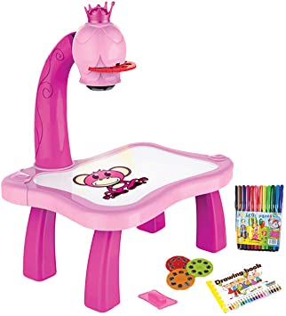 Learningart Children Projection Drawing Board - Drawing Projector Table for Kids, Drawing Projector for Tracing, Xmas Gift, Improve Creativity Imagination, Christmas Learning Games for Kids Ages 3-12