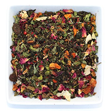 Tealyra - Berry Rose Slenderize - Pu Erh 5 Year Aged with Green Oolong - Loose Leaf Tea Blend - Diet - Weight Loss - Wellness Healthy Tea - All Natural Ingredients - 220g (8-ounce)