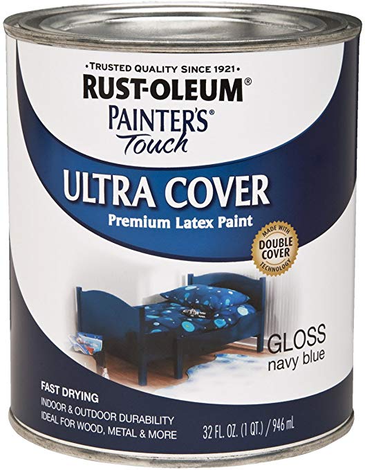 Rust-Oleum 1922502 Painters Touch Latex, 1-Quart, Navy Blue