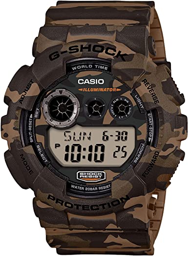 Casio Mens G SHOCK COMO GREEN Digital Sport Quartz Watch NWT GD-120CM-5D