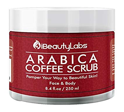 Arabica Coffee Exfoliating Face And Body Scrub | Antimicrobial Scrub For Dry And Dead Skin Removal | 100% Natural Facial Scrub And Exfoliator, Paraben And Sulphate Free