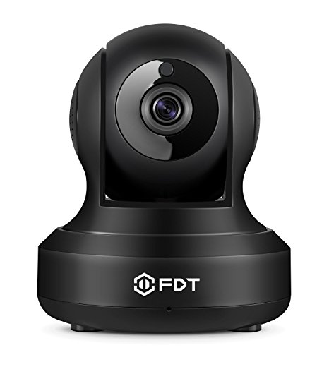 FDT 1080P HD WiFi Pan/Tilt IP Camera (2.0 Megapixel) Indoor Wireless Security Camera FD8901 (Black), Plug & Play, Two-Way Audio & Nightvision