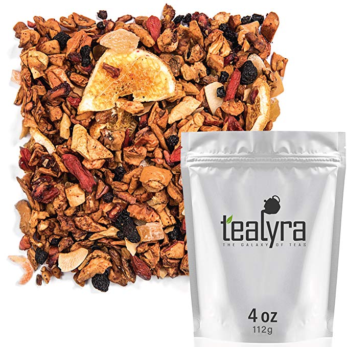 Tealyra - Superfruit Mango - Goji Berries - Pineapple - Pomegranate - Fruity Herbal Loose Leaf Tea - Hot or Iced - Vitamin and Antioxidant Rich - Caffeine Free - All Natural - 112g (4-ounce)