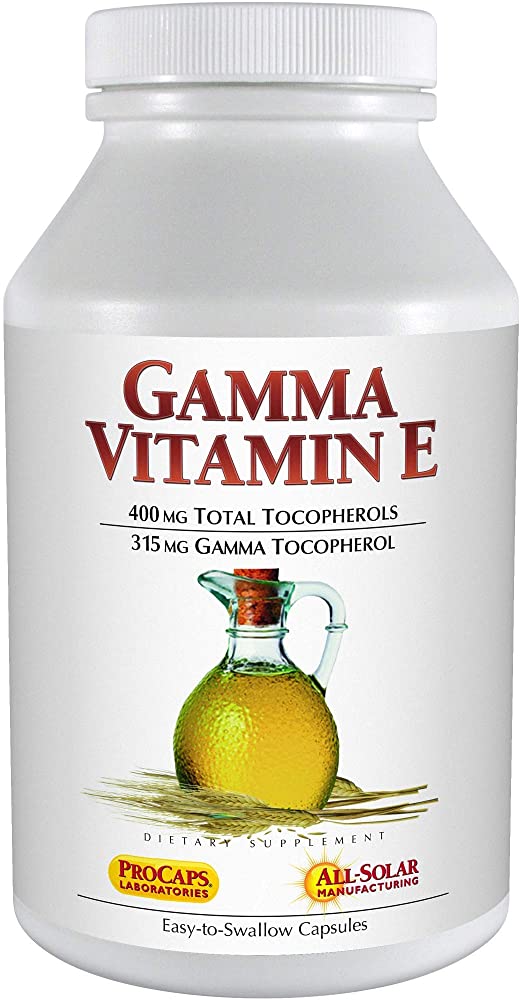 Andrew Lessman Gamma Vitamin E 60 Softgels – 315 mg Gamma Tocopherol, Protective Vitamin E. Four Forms of Natural Tocopherols with Ahiflower® Oil. Powerful Anti-oxidant. No Synthetic Forms